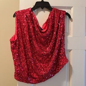 Olivaceous Pink Sequin Blouse